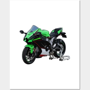 ZX10R Bike Illustration Posters and Art